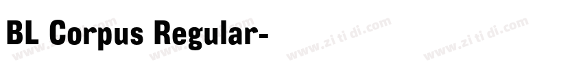 BL Corpus Regular字体转换